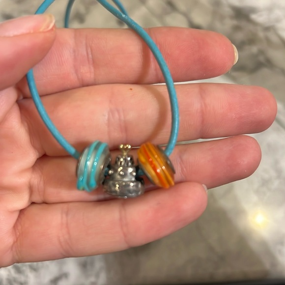 Pandora birthday bracelet with 3 charms - Picture 1 of 2